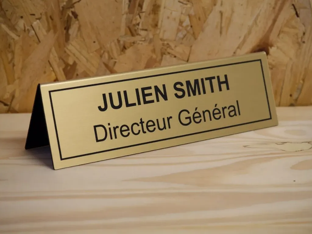 Plaque de bureau